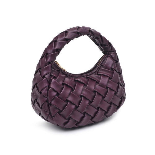 Woven Cutout Handle Mini - Wine