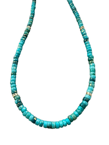 Beaded Layering Necklace - Turquoise