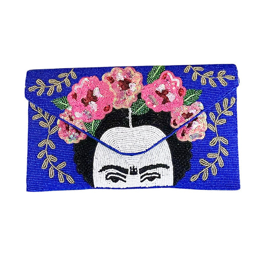 Beaded Clutch - Frida Azul