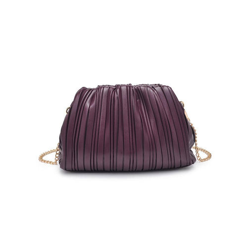 Pleated Clutch - Wine