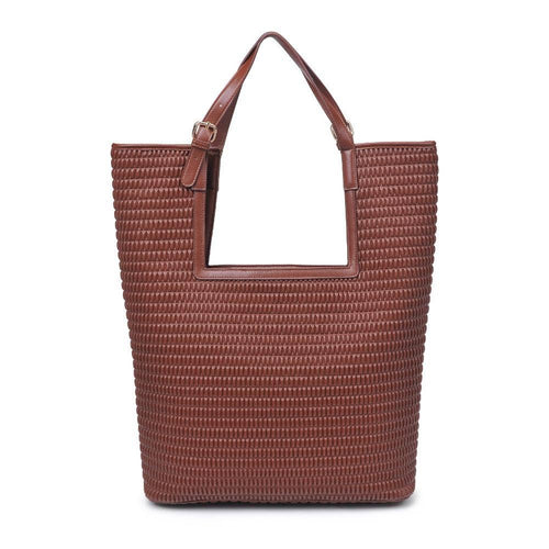 Cutout Handle Tote - Chocolate