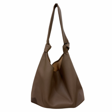 Knotted Handle Hobo - Taupe