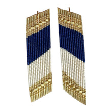 Beaded Colorblocked Statement Stud - Gold & Black