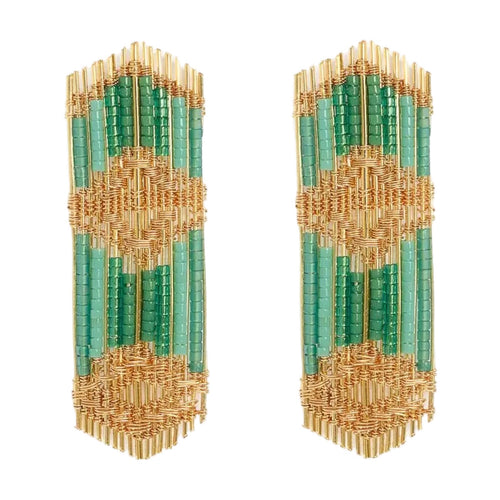 Regalia Statement Earring - Green