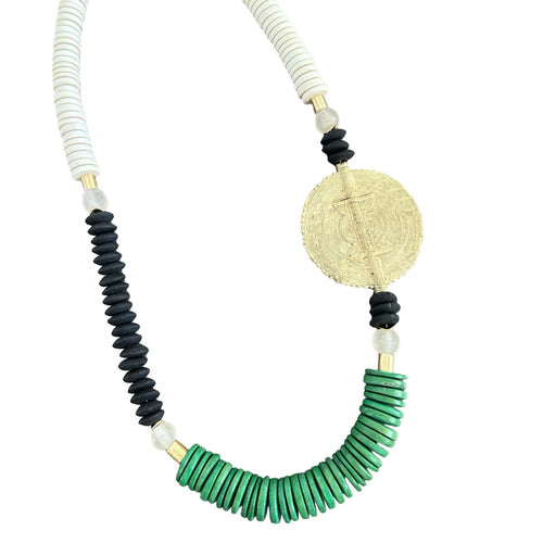 Baule Pendant Necklace - Green