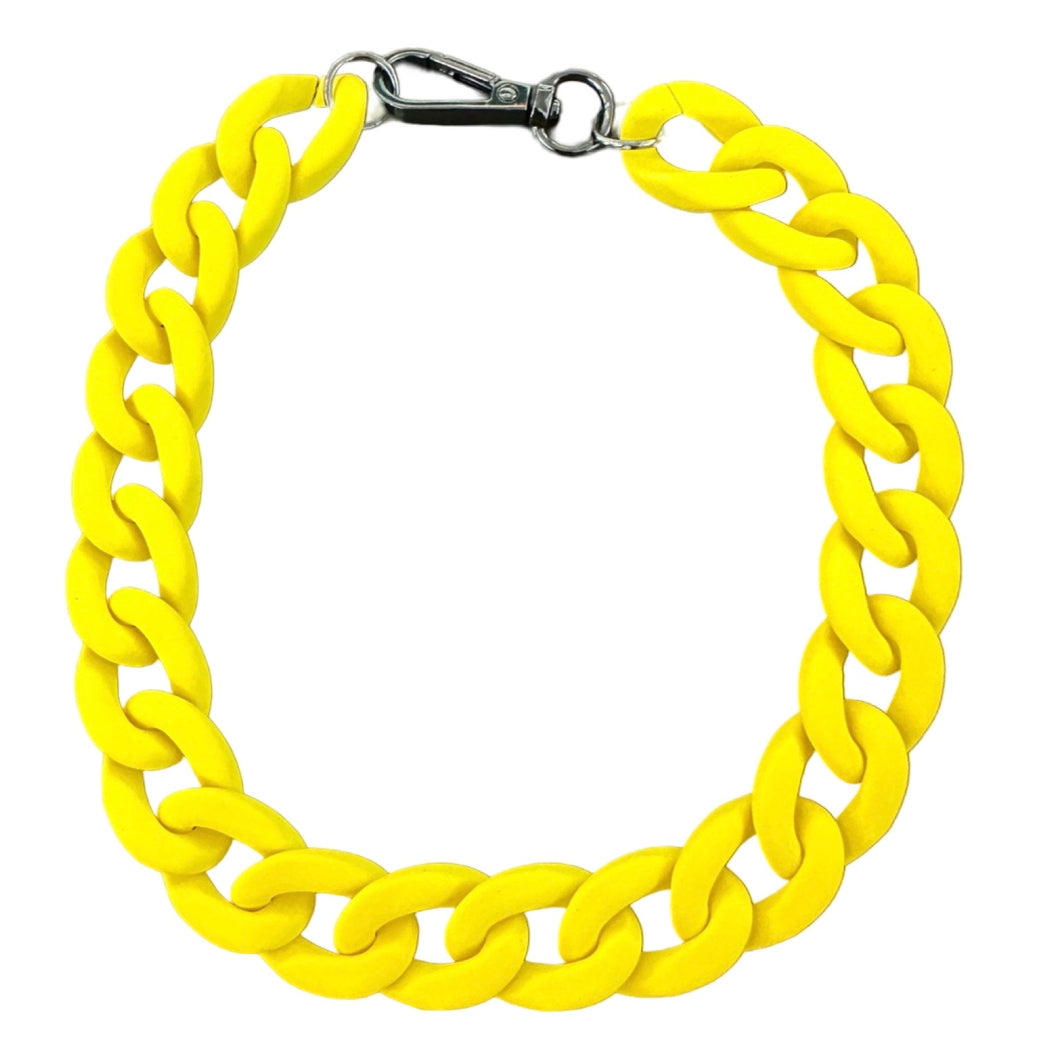 Silicone Chain Collar - Yellow