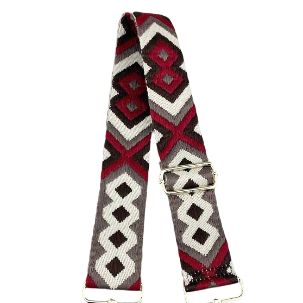 Crossbody Strap - Aztec (Wine)