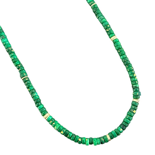 Beaded Layering Necklace - Emerald