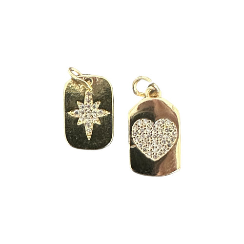 Pave CZ Charms (2 Styles)