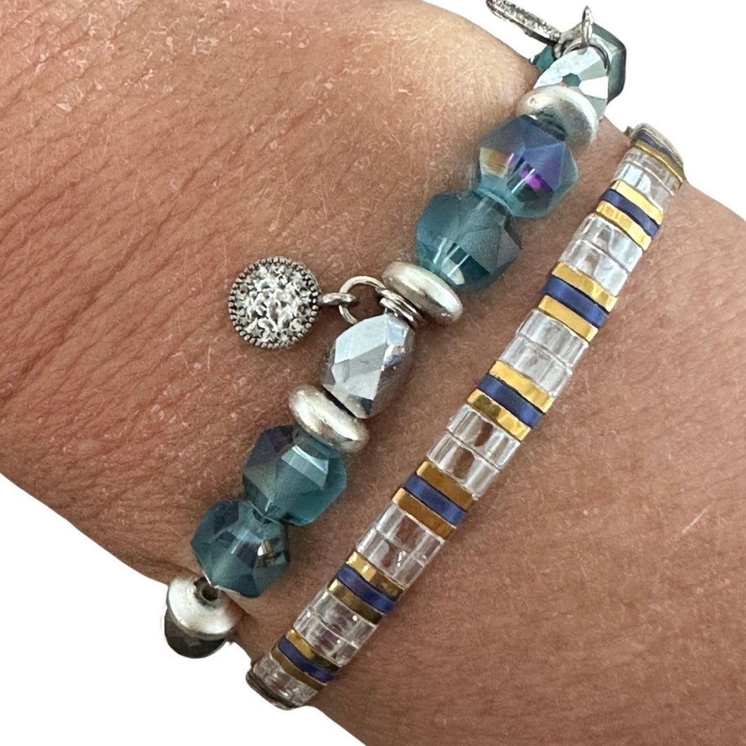 Mini Bracelet Stack - Sky