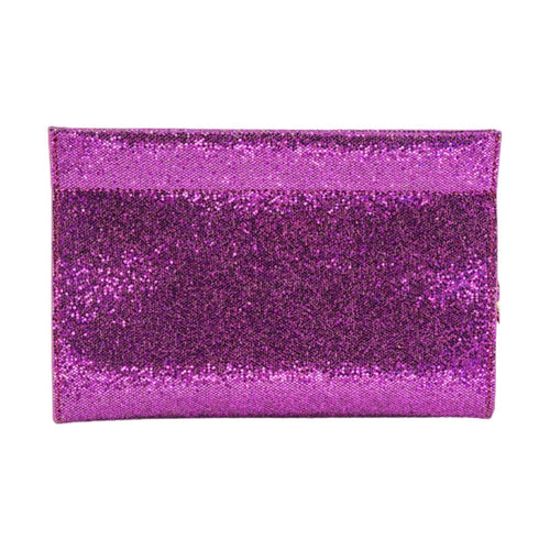 Metallic Frame Clutch - Fuchsia