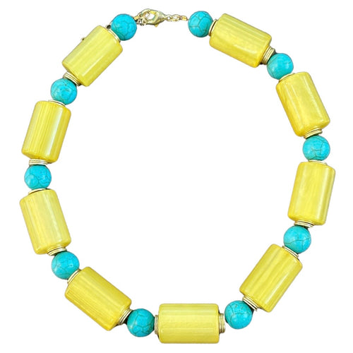 Barrels of Fun Necklace - Yellow