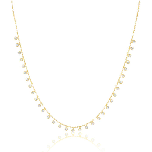 Bezeled CZ Shaker Necklace